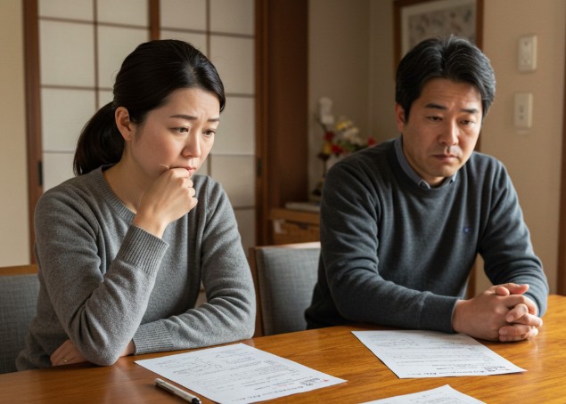 子供の成績が落ち続けていることに悩む親